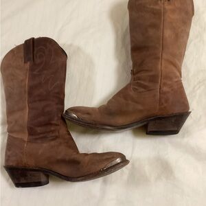 Brown Leather Cowboy Boots
